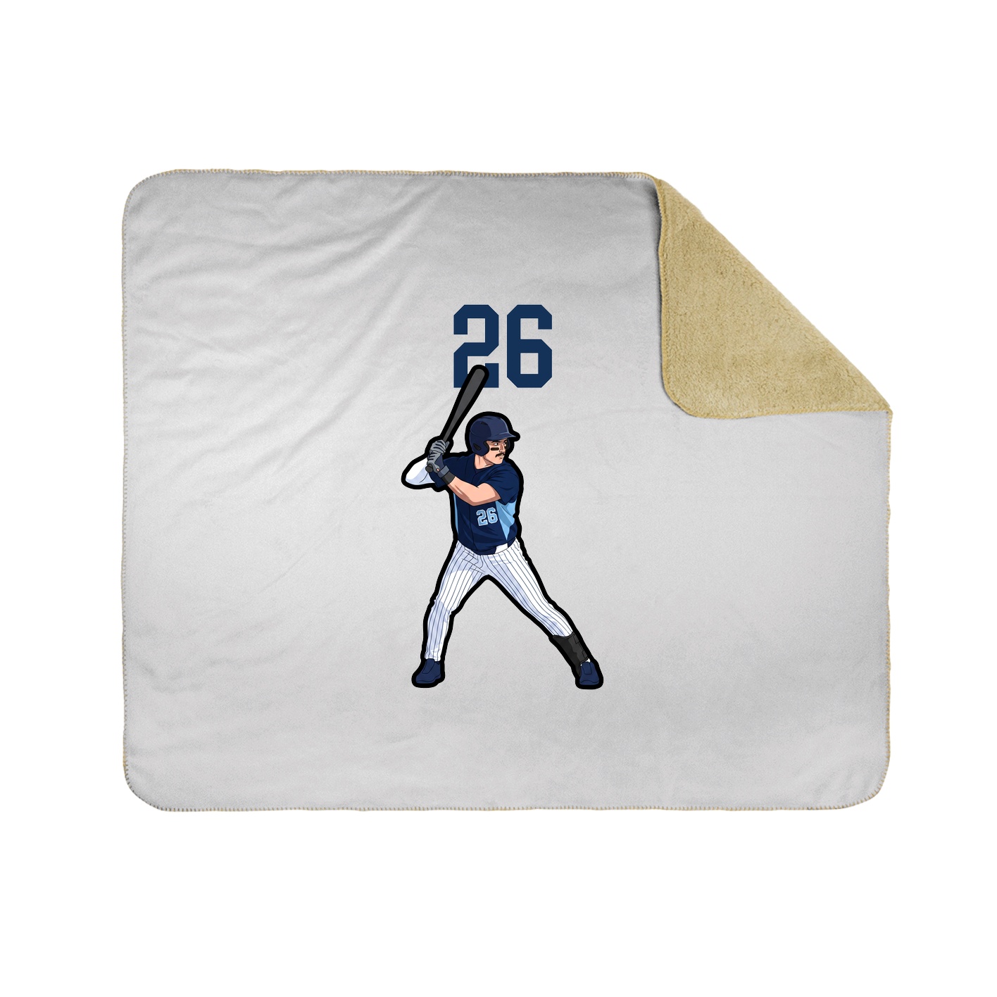 Throw Blanket — Number Top in White