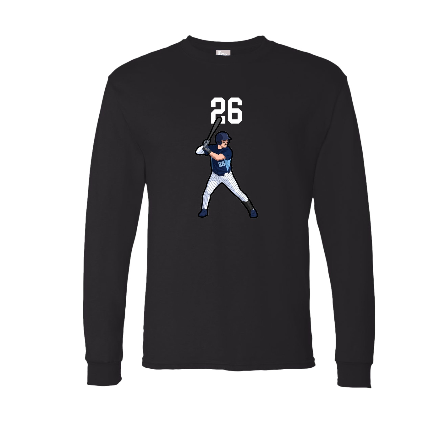 Long Sleeve Tee — Number Top in Black