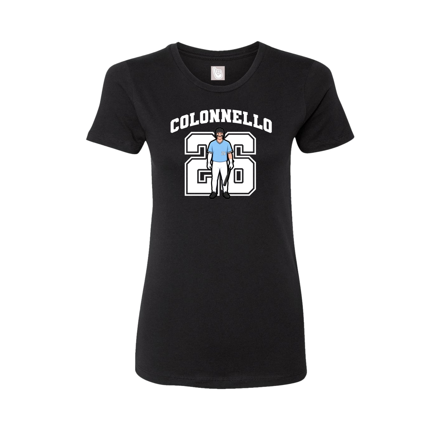 Fitted Women's Tee — Number in Black