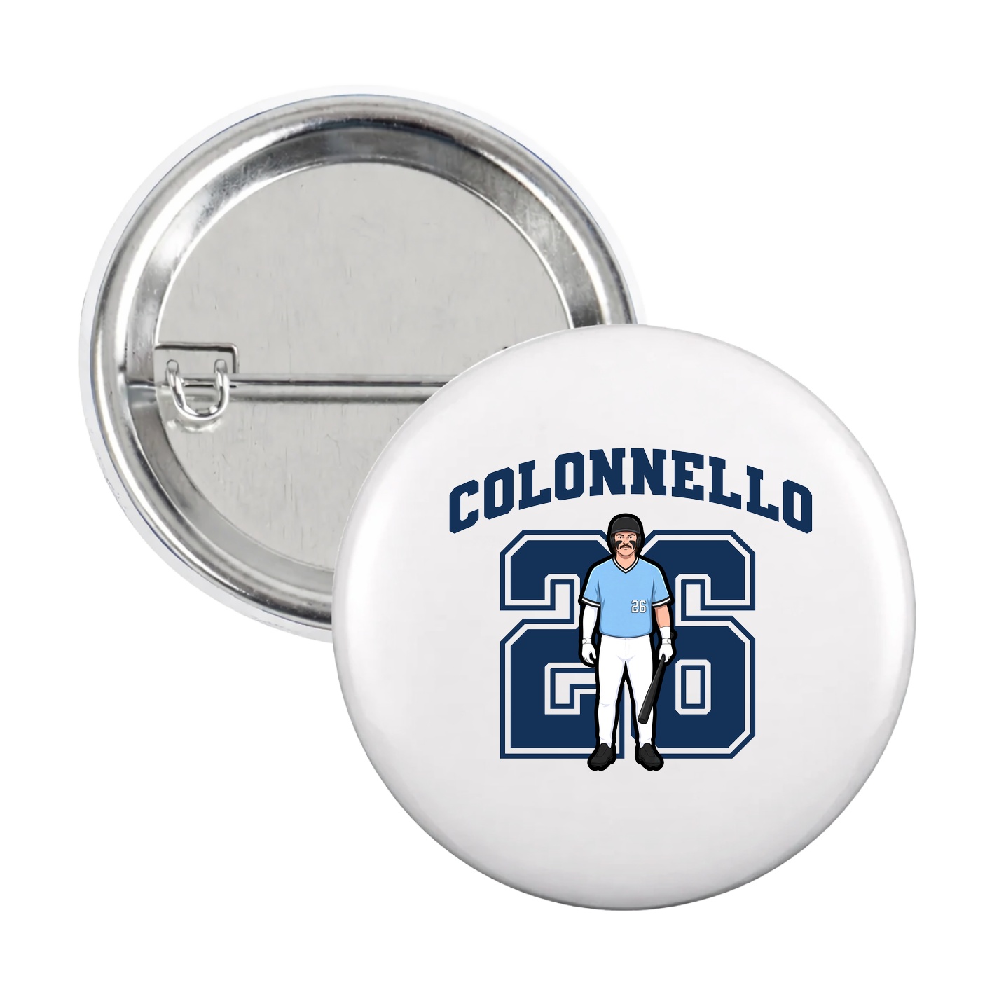 Game Day Button — Number in White