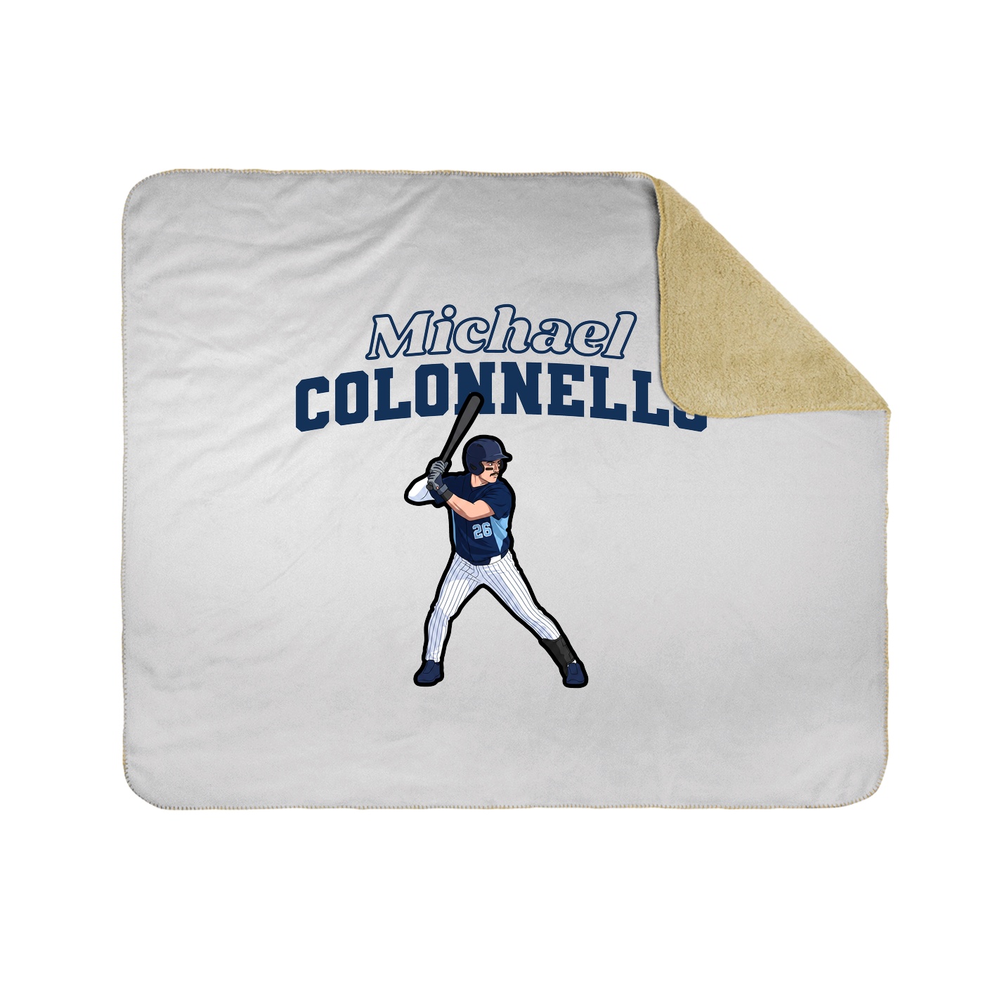 Throw Blanket — Name Arch in White