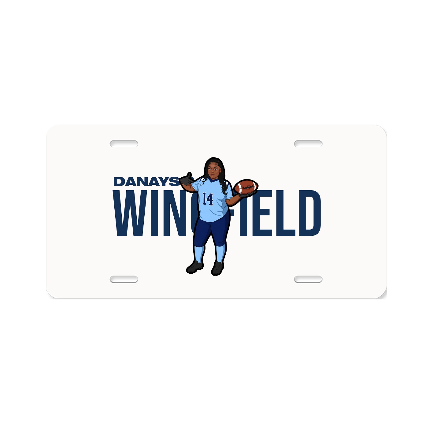 License Plate — Player Name in Classic