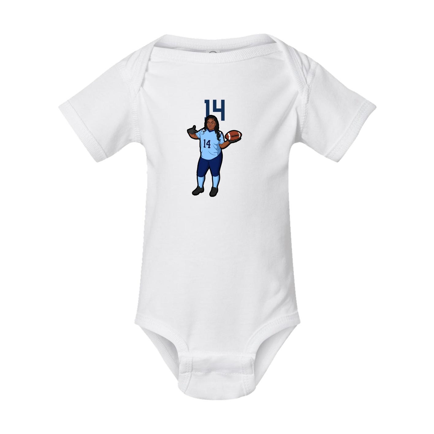 Baby Onesie — Number Top in White
