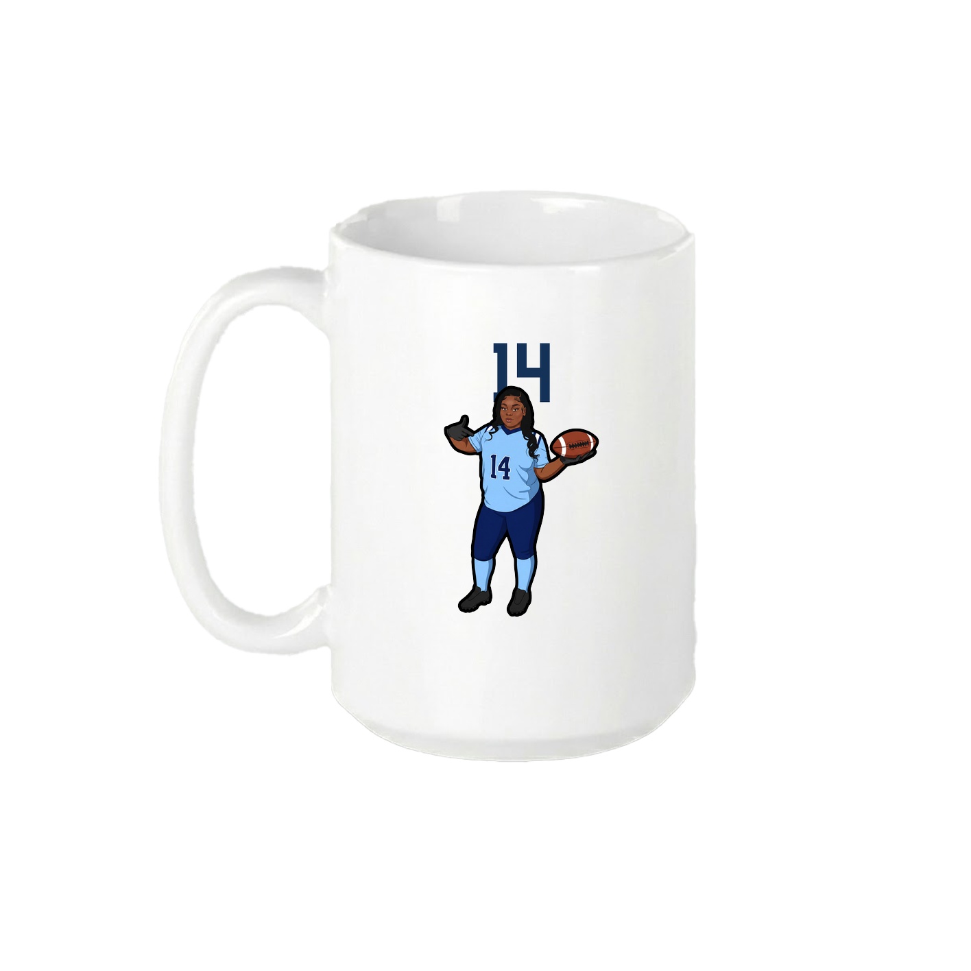15oz Coffee Mug — Number Top in White
