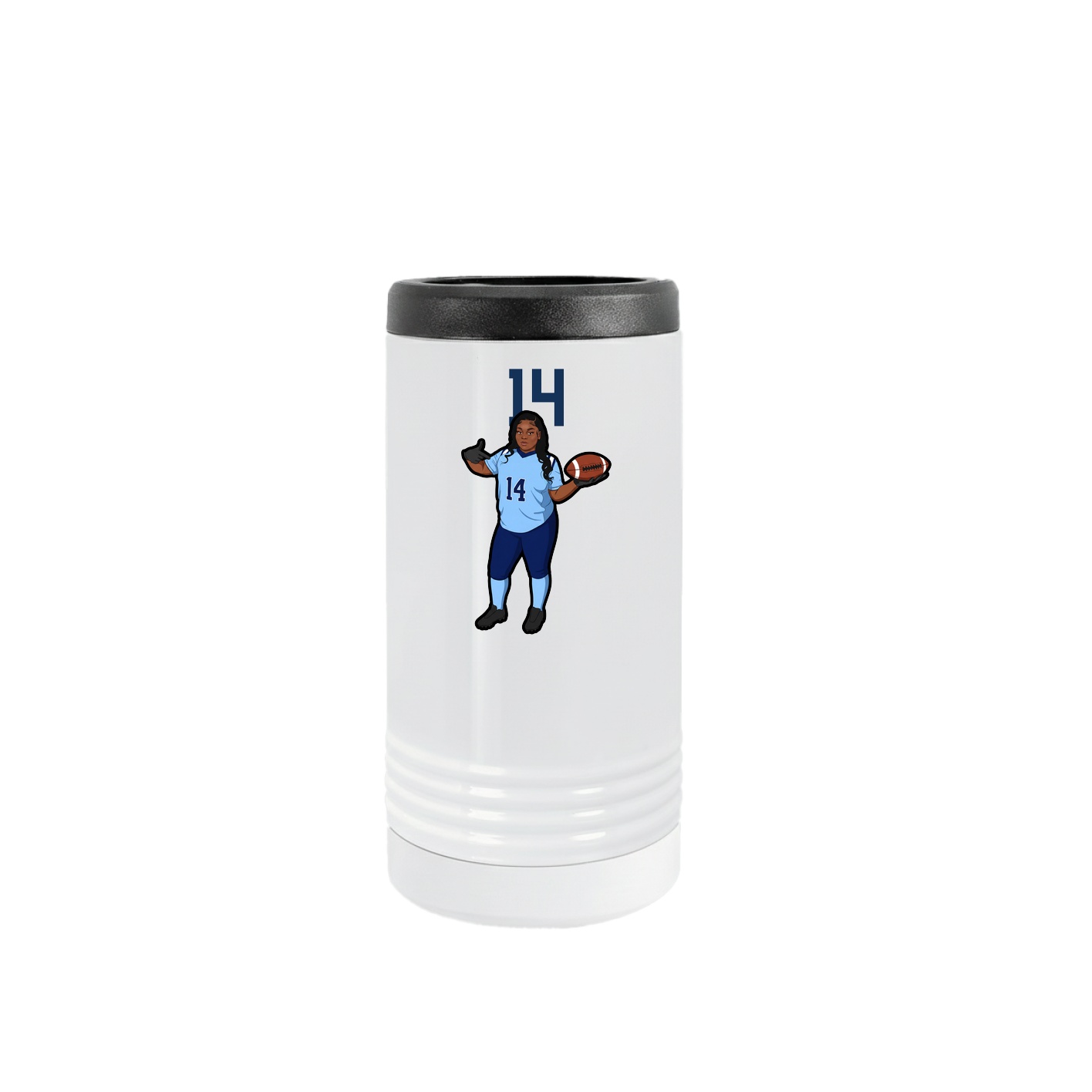 Slim Beverage Holder — Number Top in White
