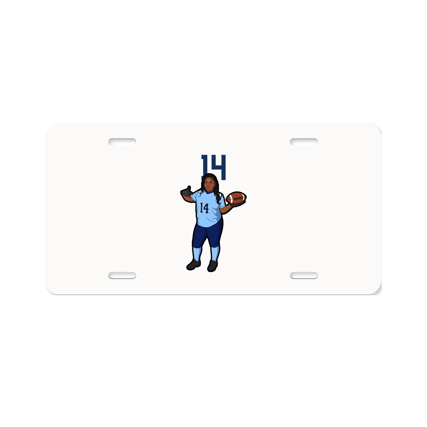 License Plate — Number Top in Classic