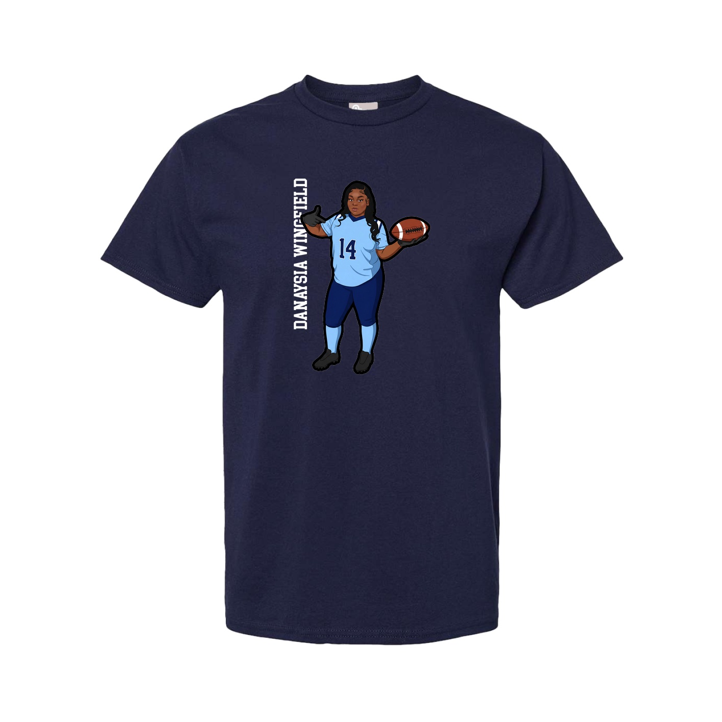 Youth Tee — Name Vertical in Navy