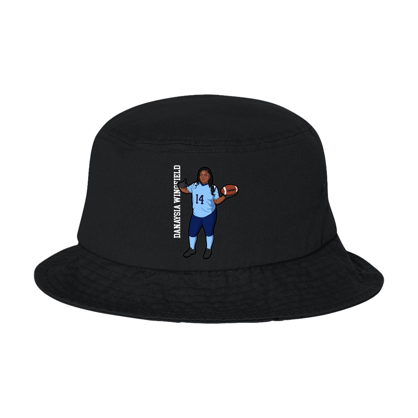 Bucket Cap — Name Vertical in Black