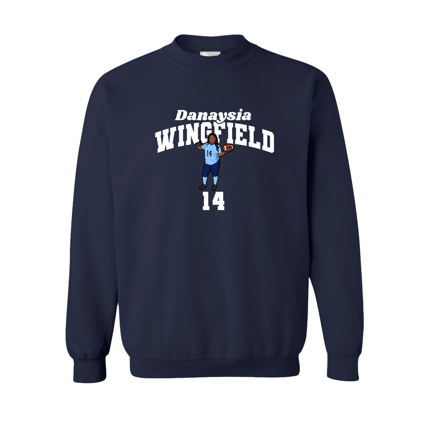 Fleece Crew — Signature Arch in Navy