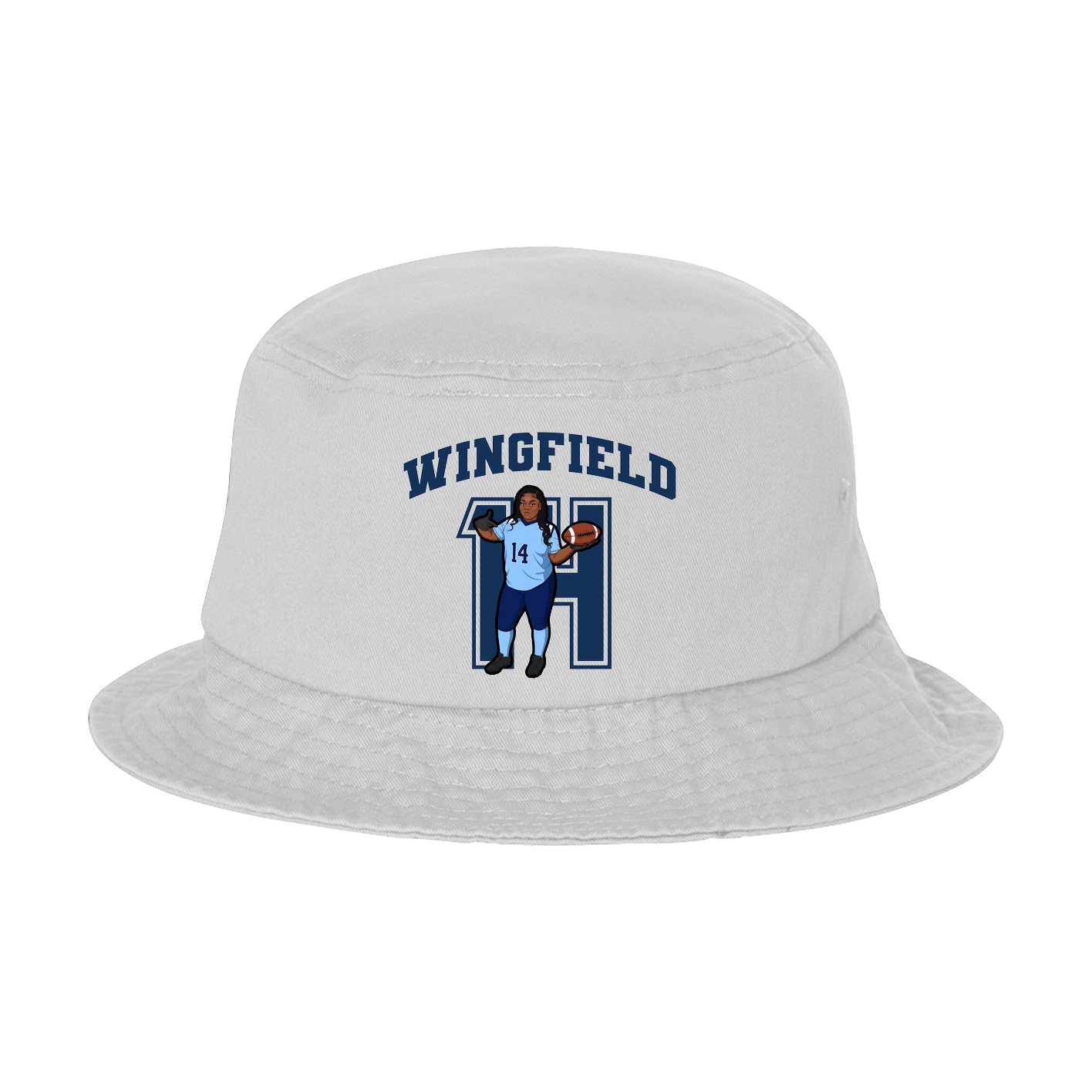 Bucket Cap — Number in White