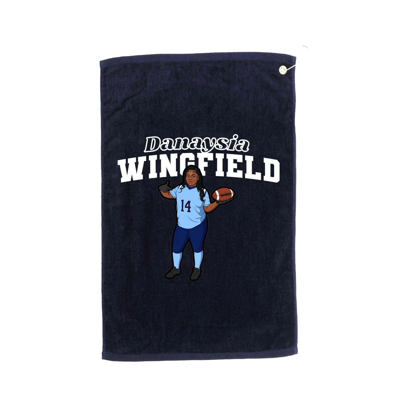 Golf Towel — Name Arch in Navy