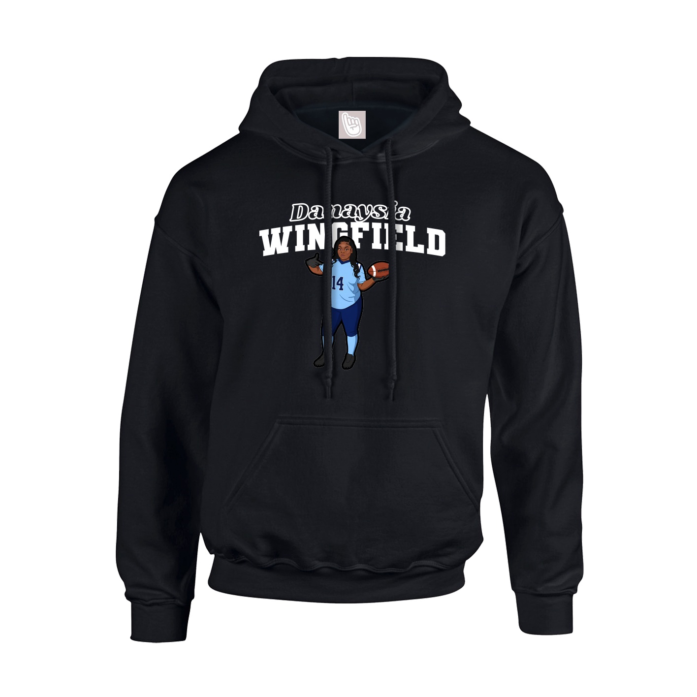Hoodie — Name Arch in Black