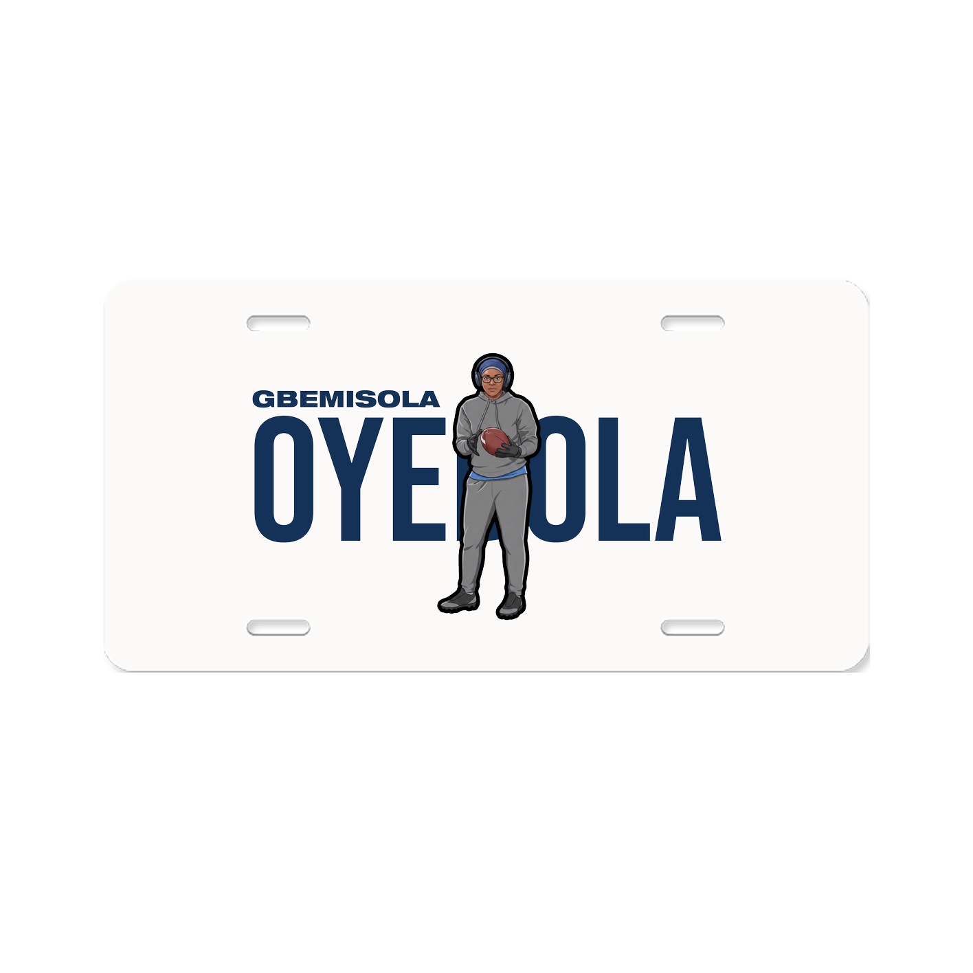 License Plate — Player Name in Classic