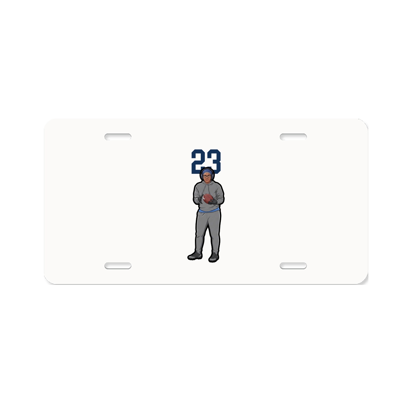 License Plate — Number Top in Classic