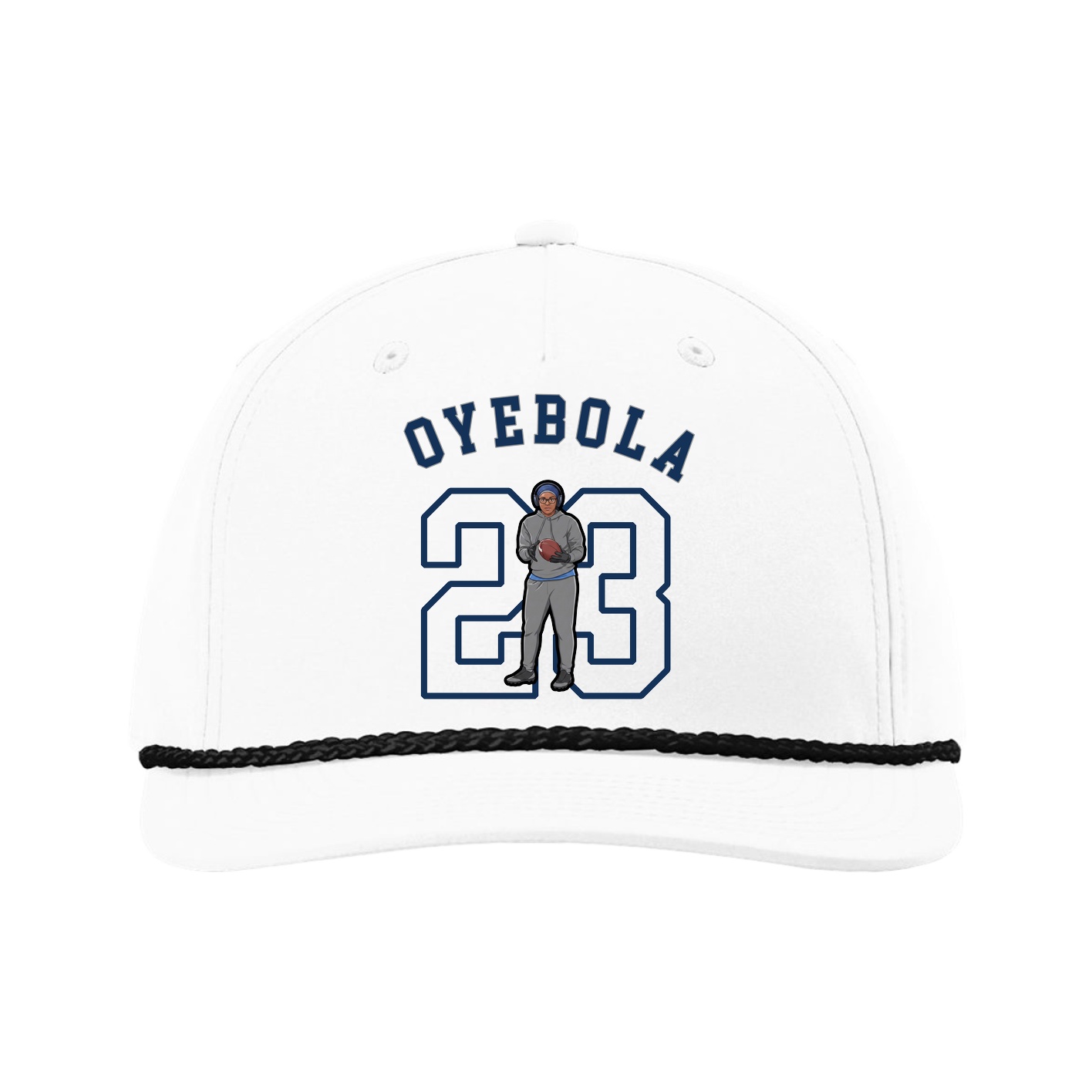 Five-Panel Classic Rope Cap — Shirsey Arch in White