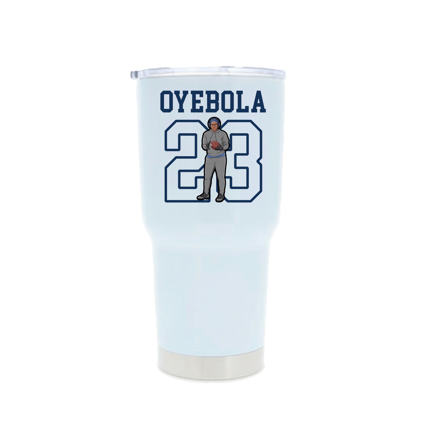 30oz Stainless Steel Tumbler — Shirsey in White