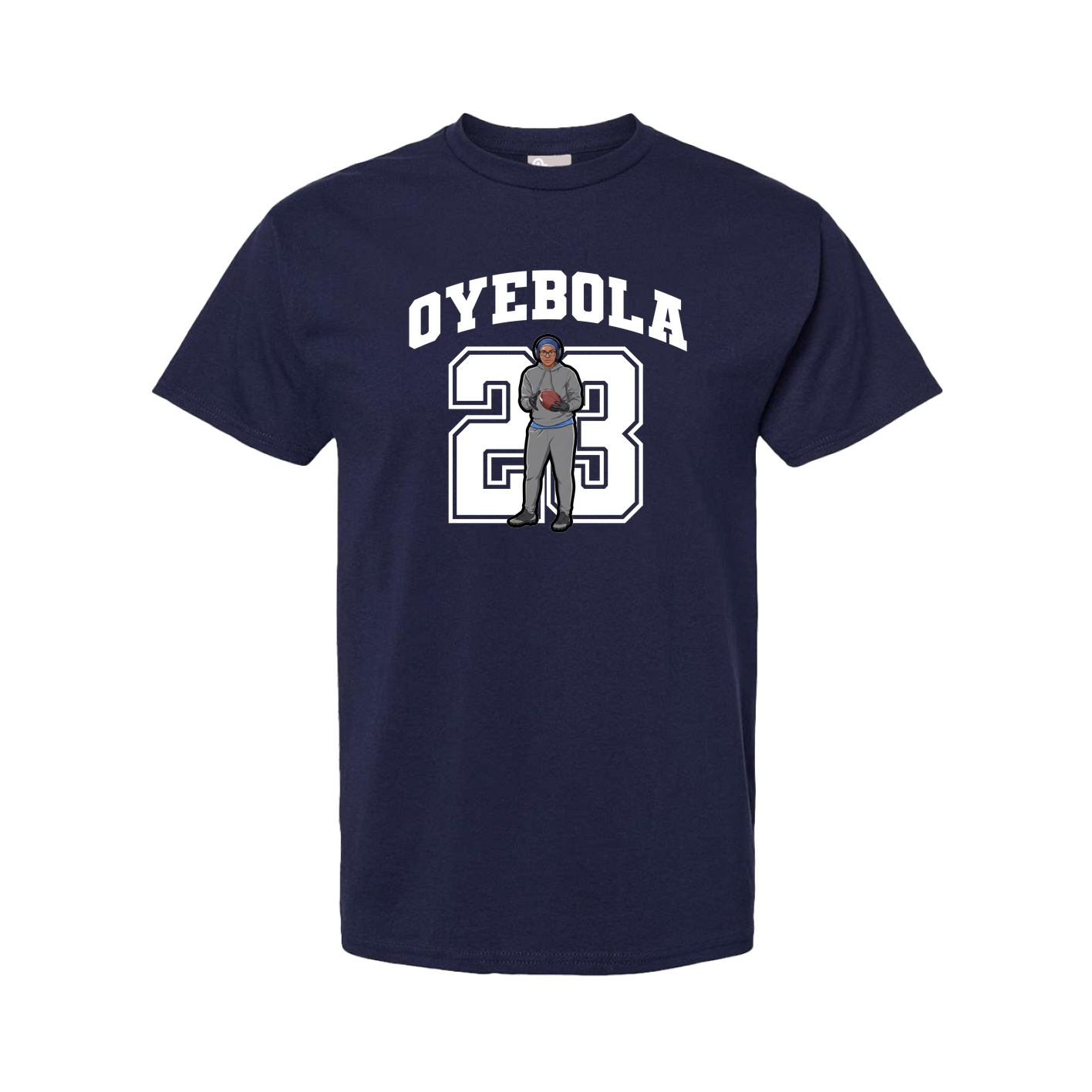 Youth Tee — Number in Navy