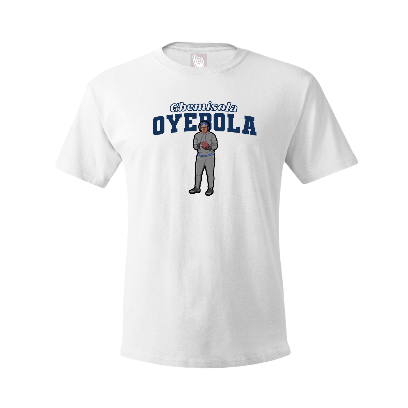 Youth Tee — Name Arch in White