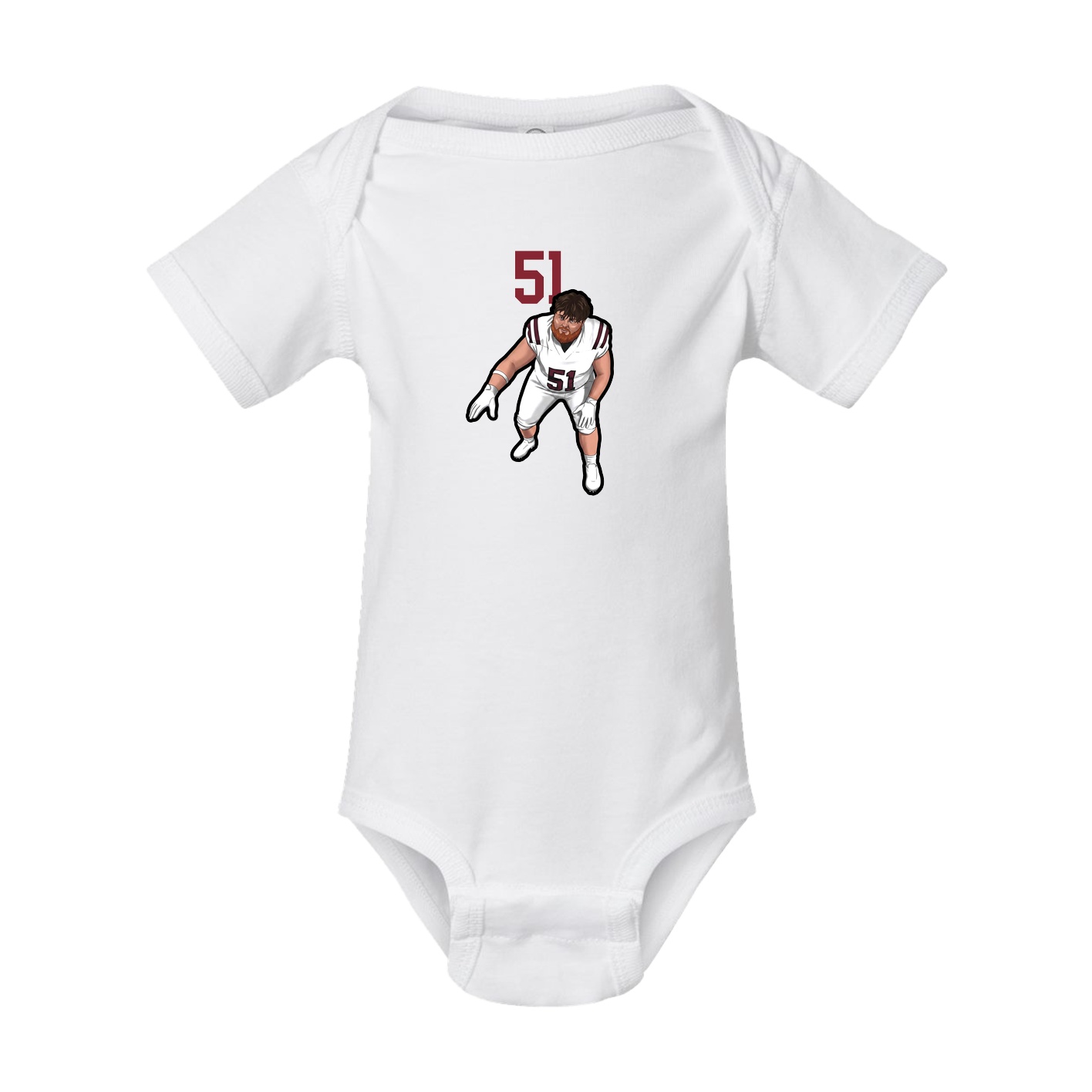 Baby Onesie — Number Top in White