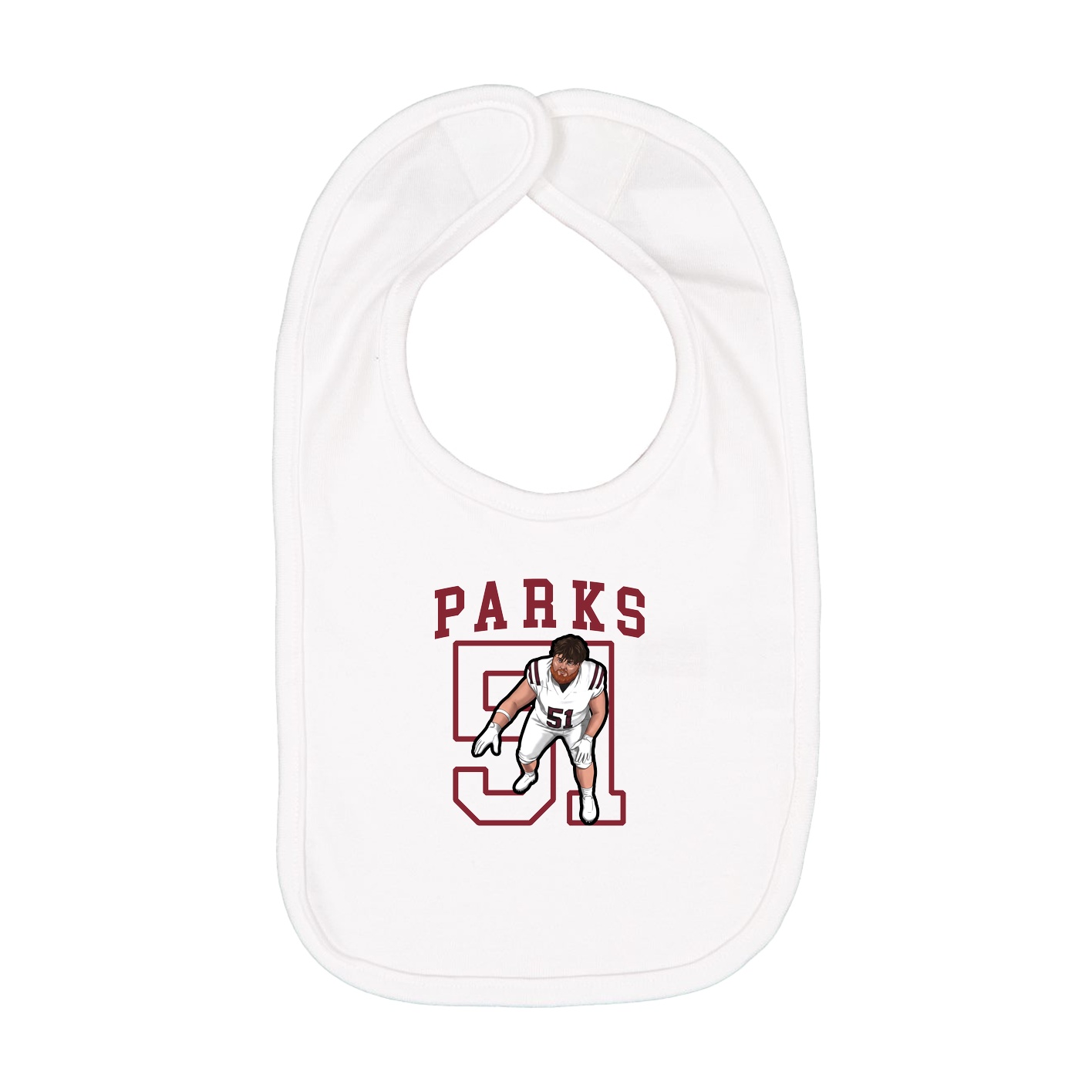 Infant Bib — Shirsey in White