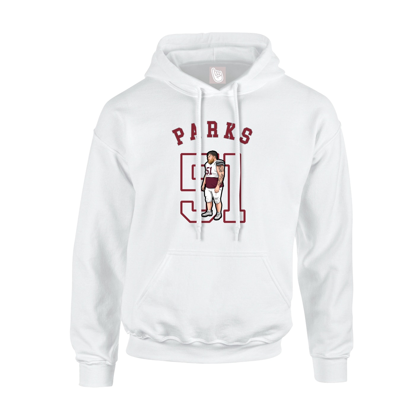 Hoodie — Shirsey Arch in White