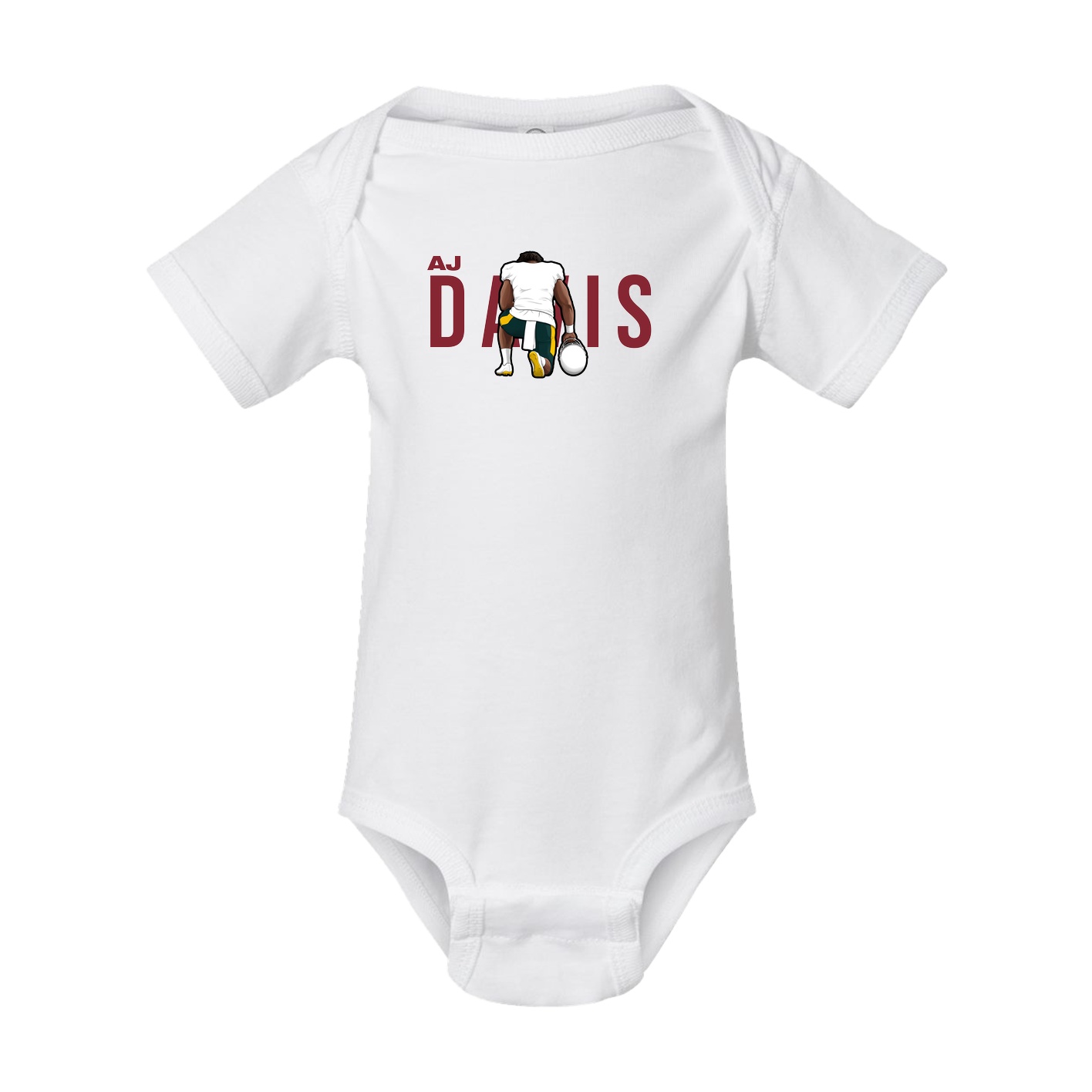 Baby Onesie — Player Name in White