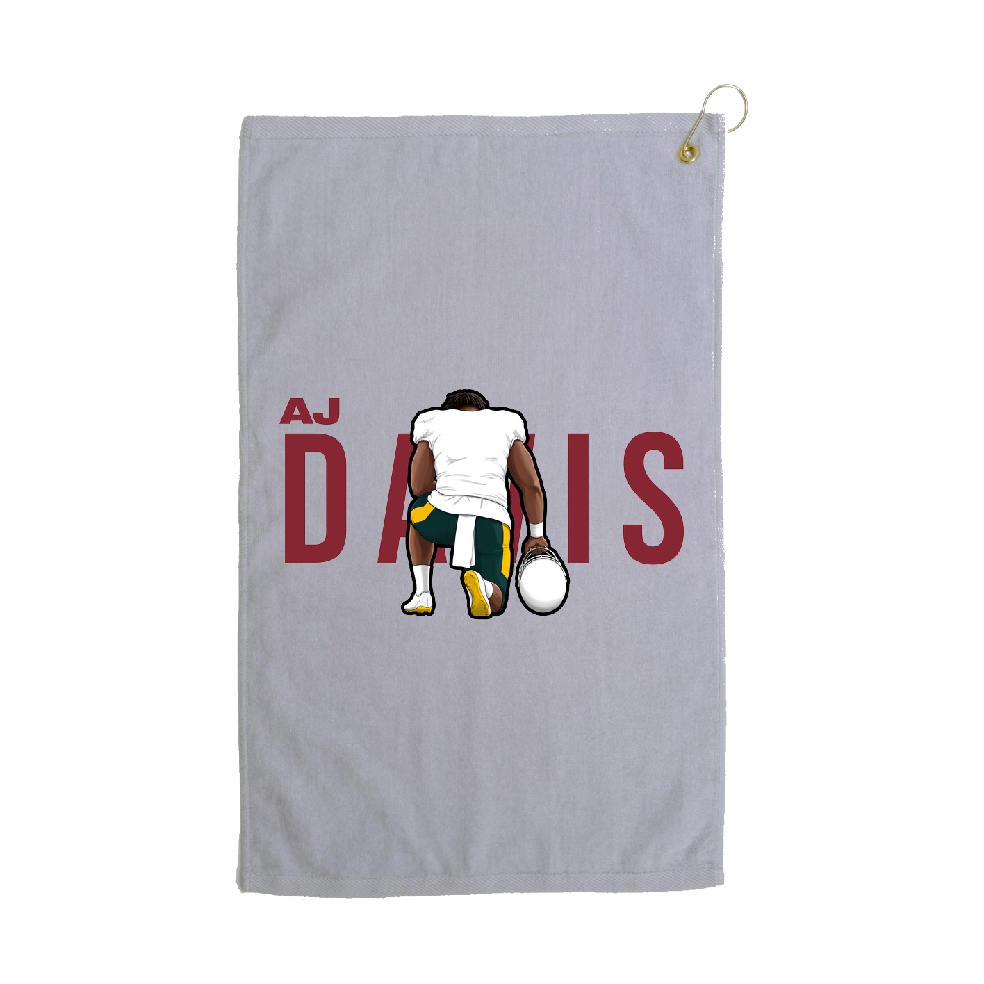 Golf Towel — Player Name in Grey