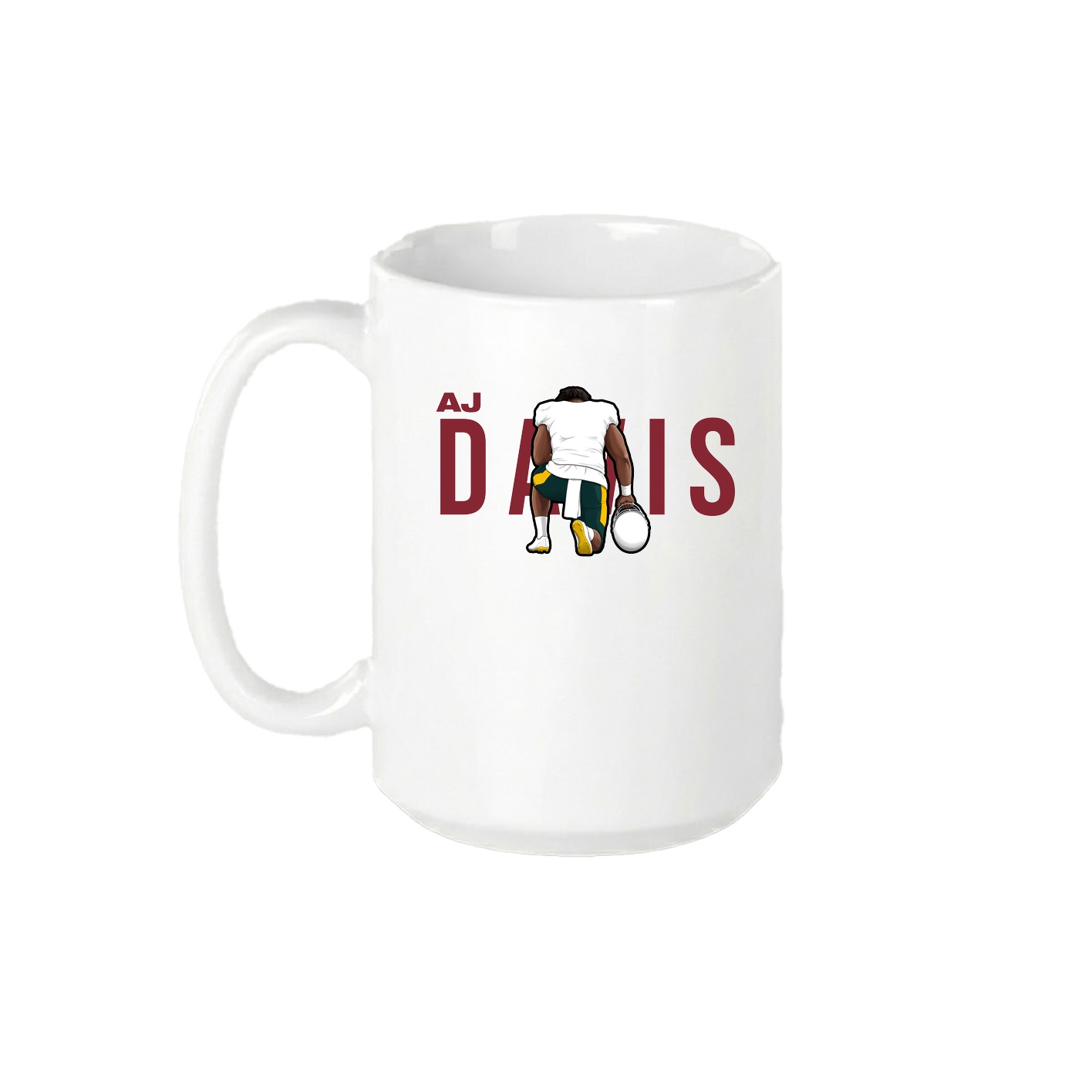 15oz Coffee Mug — Player Name in White