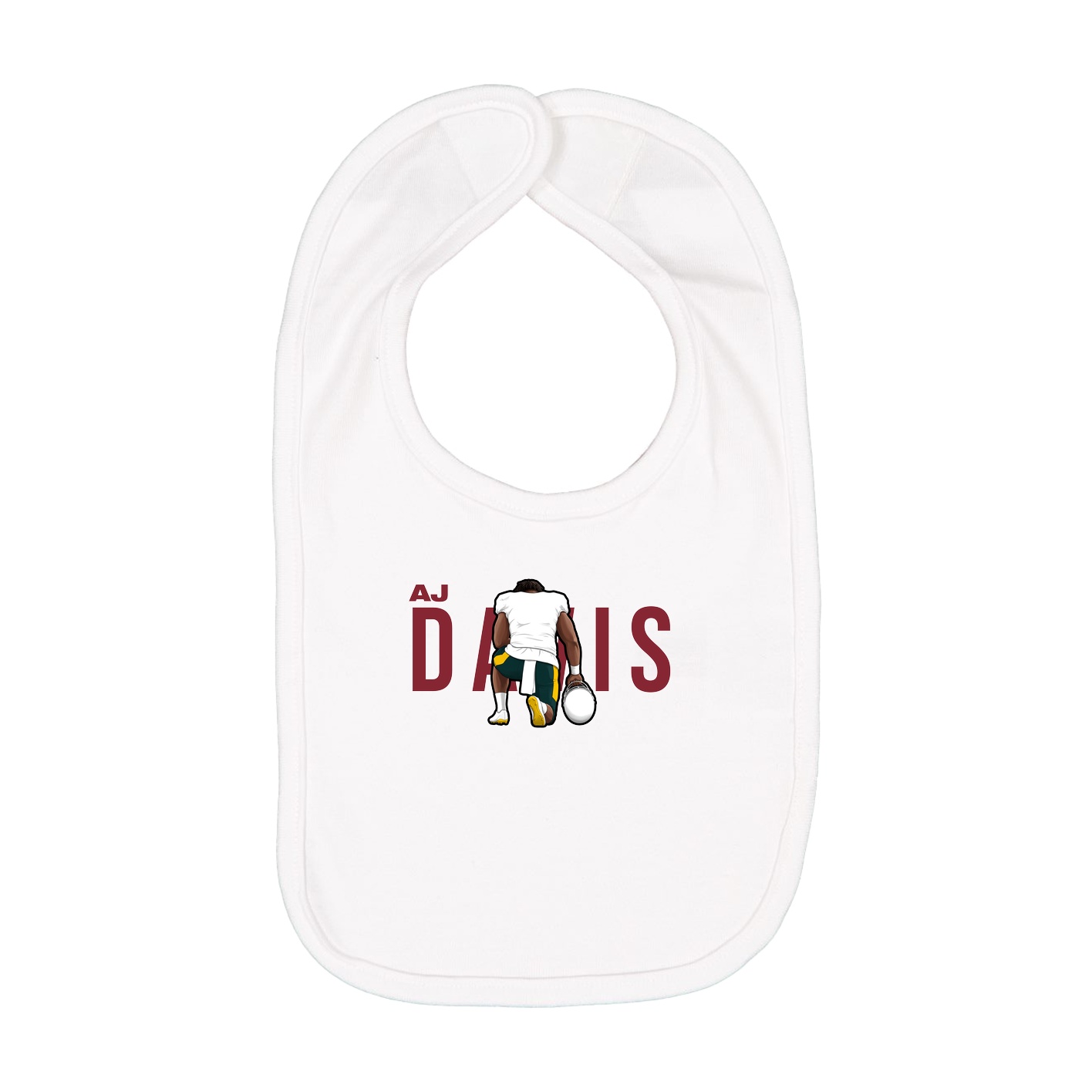 Infant Bib — Player Name in White