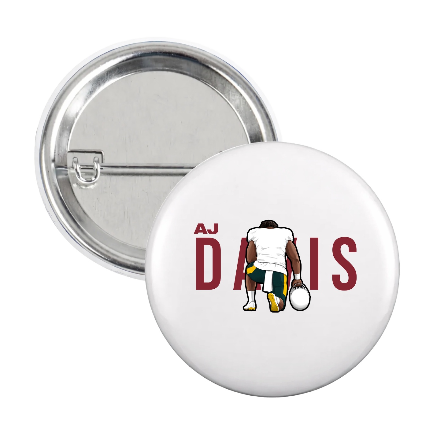 Game Day Button — Player Name in White