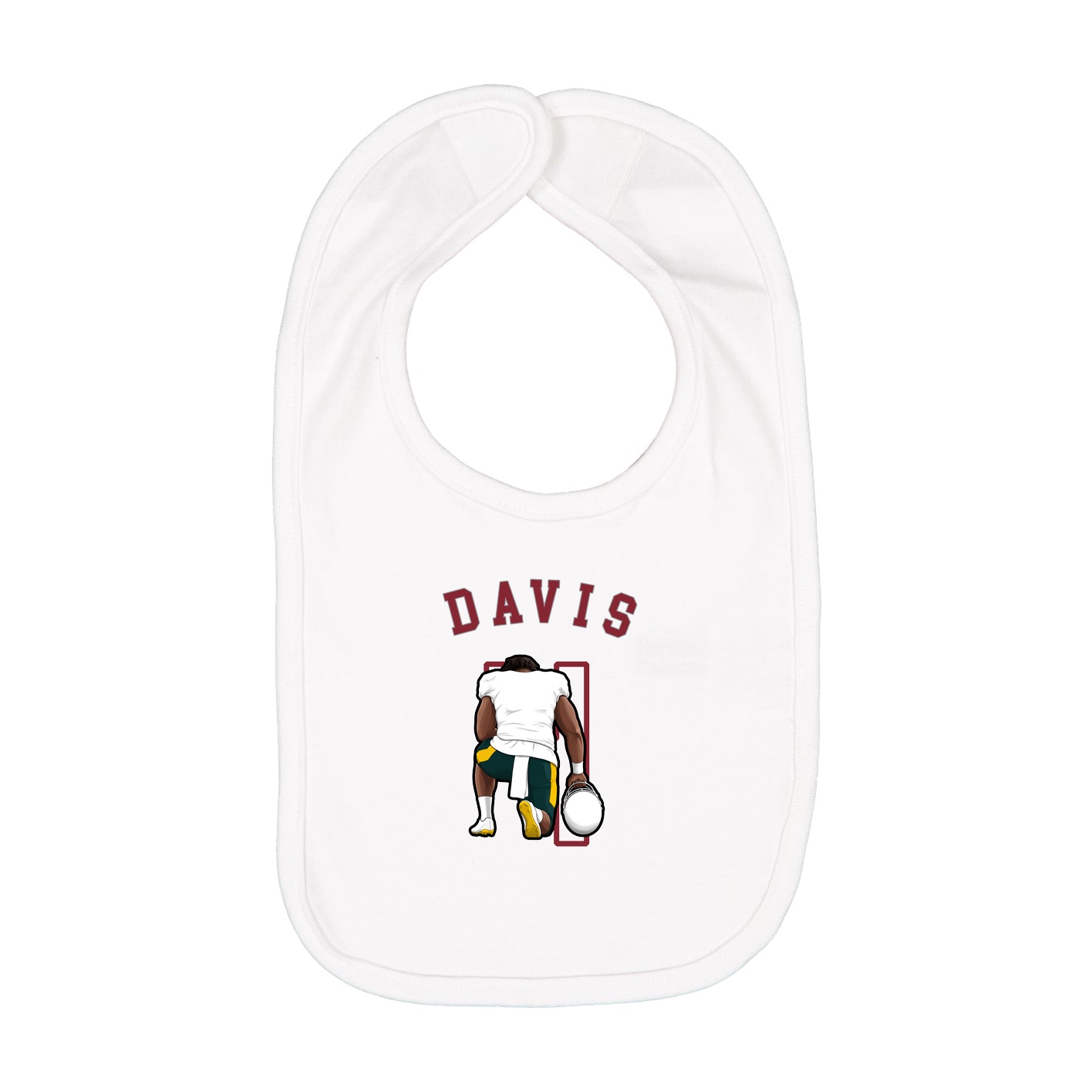 Infant Bib — Shirsey Arch in White