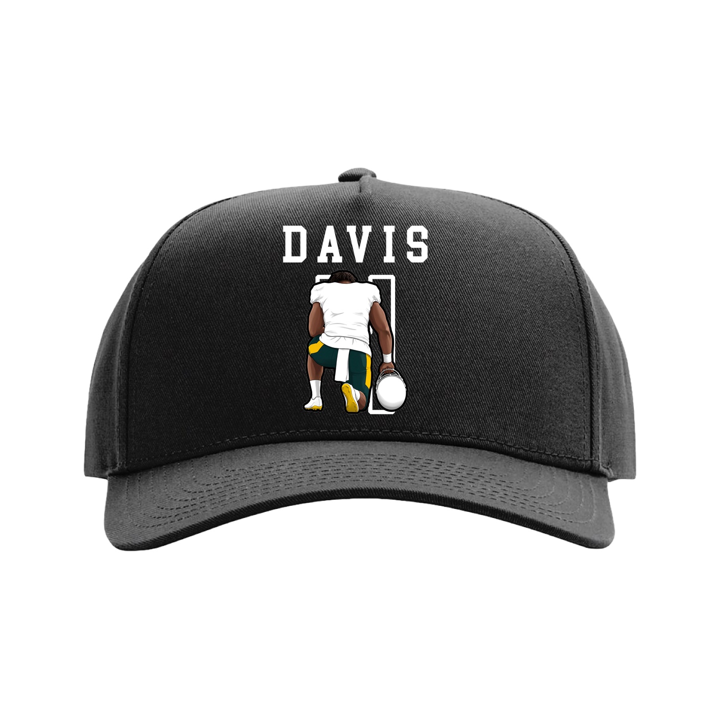 Full Fabric Five-Panel Champ Cap — Shirsey in Black
