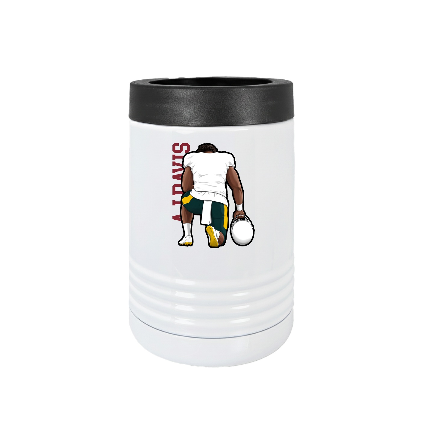 Beverage Holder — Name Vertical in White