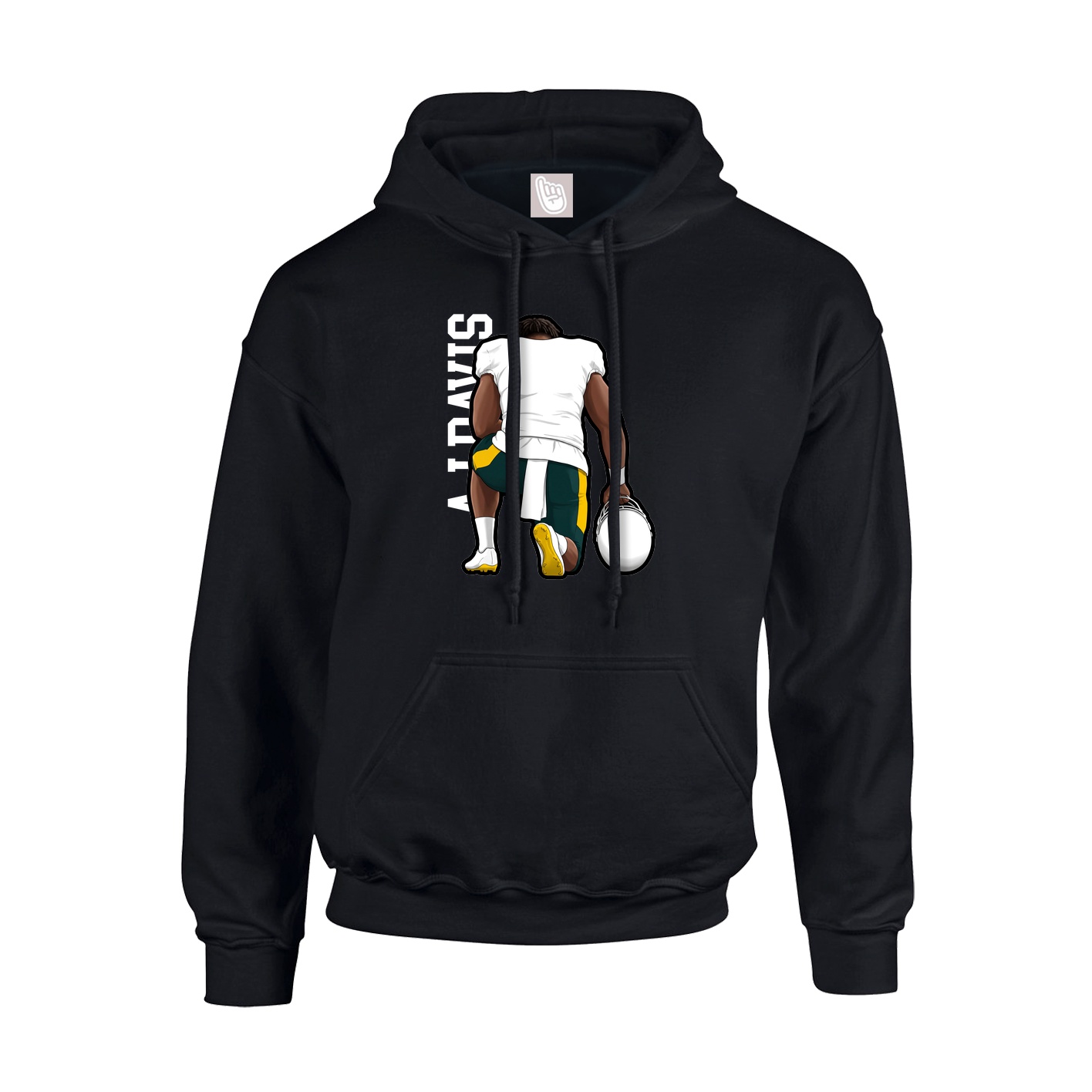 Hoodie — Name Vertical in Black