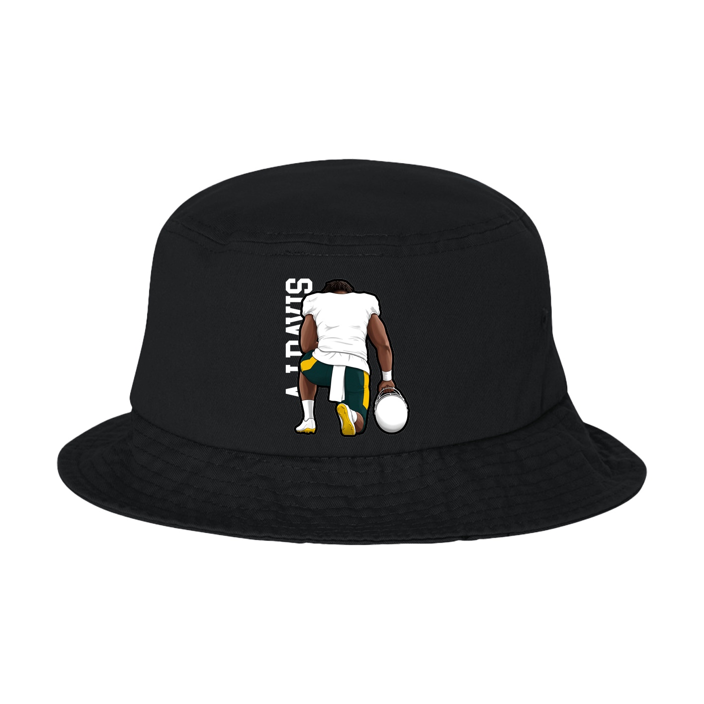 Bucket Cap — Name Vertical in Black