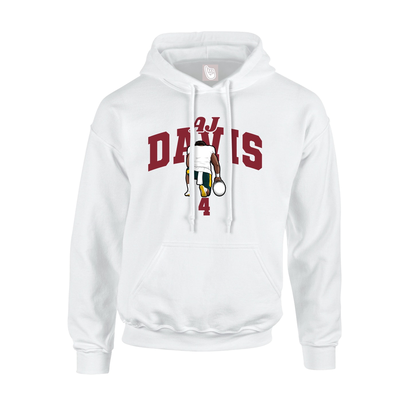 Youth Hoodie — Signature Arch in White