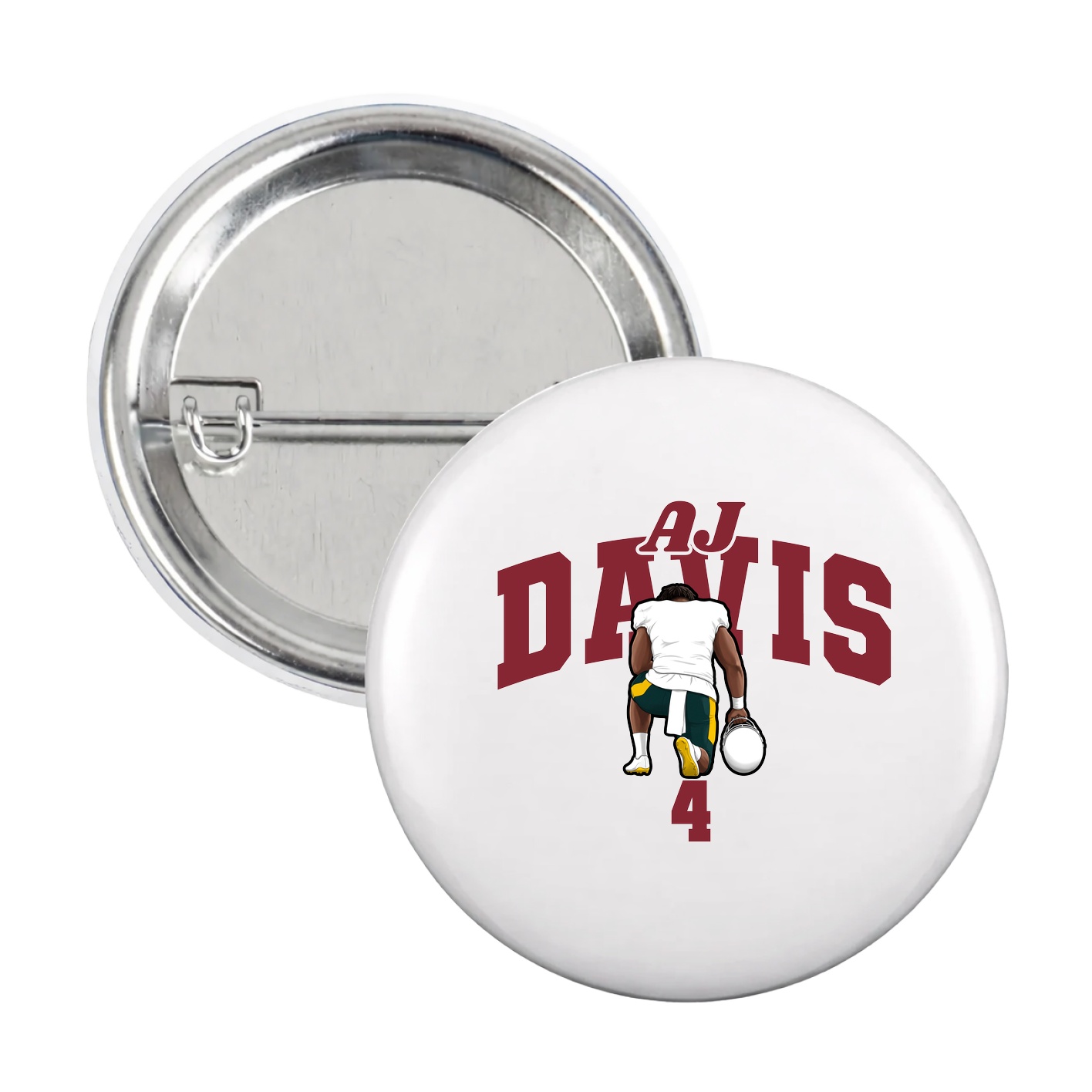Game Day Button — Signature Arch in White