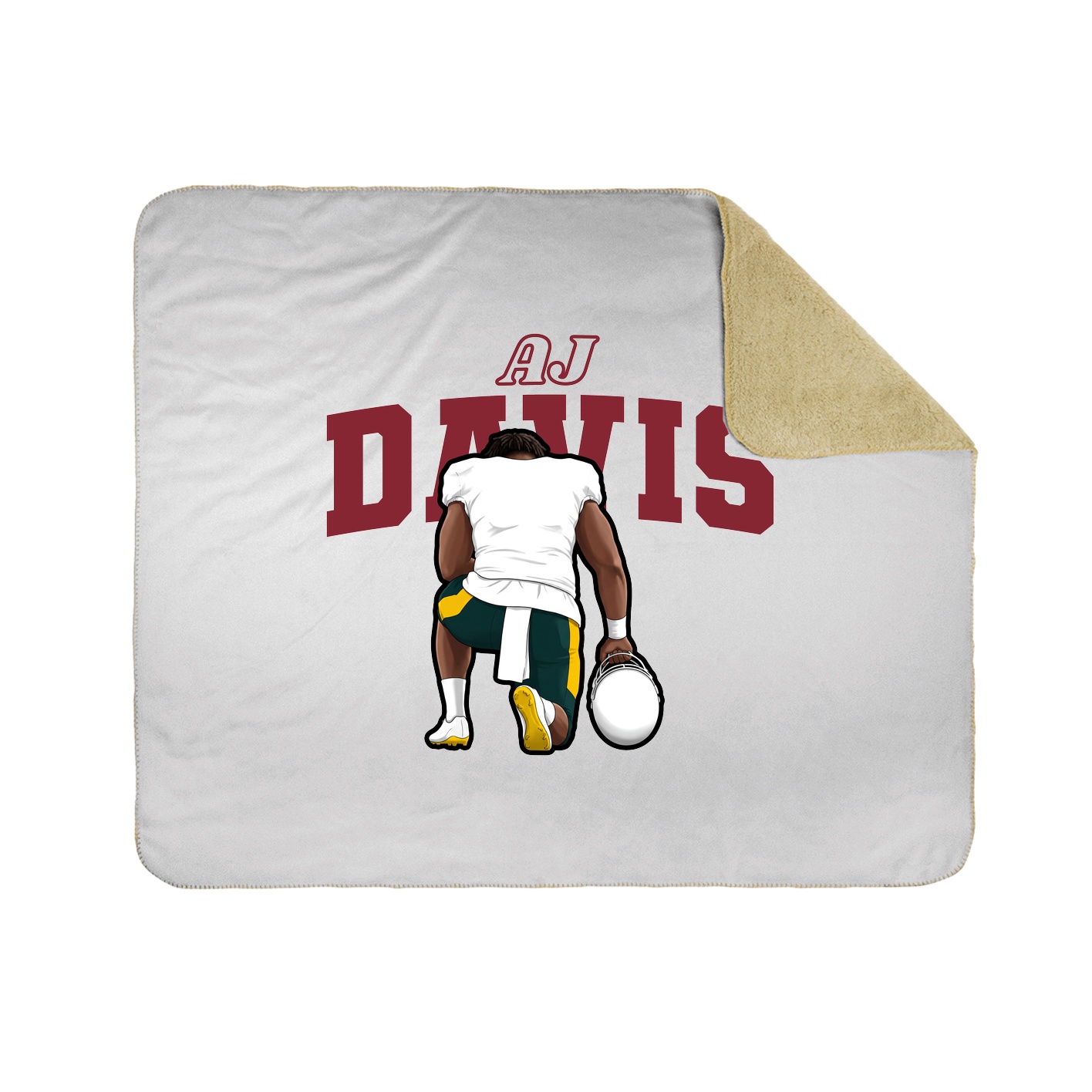 Throw Blanket — Name Arch in White