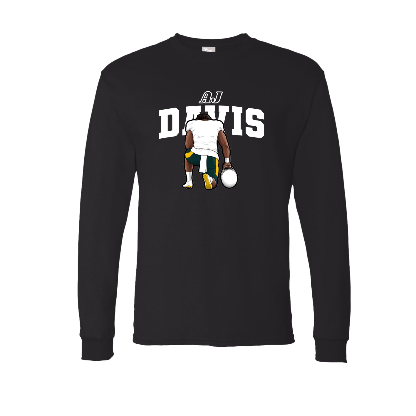 Long Sleeve Tee — Name Arch in Black
