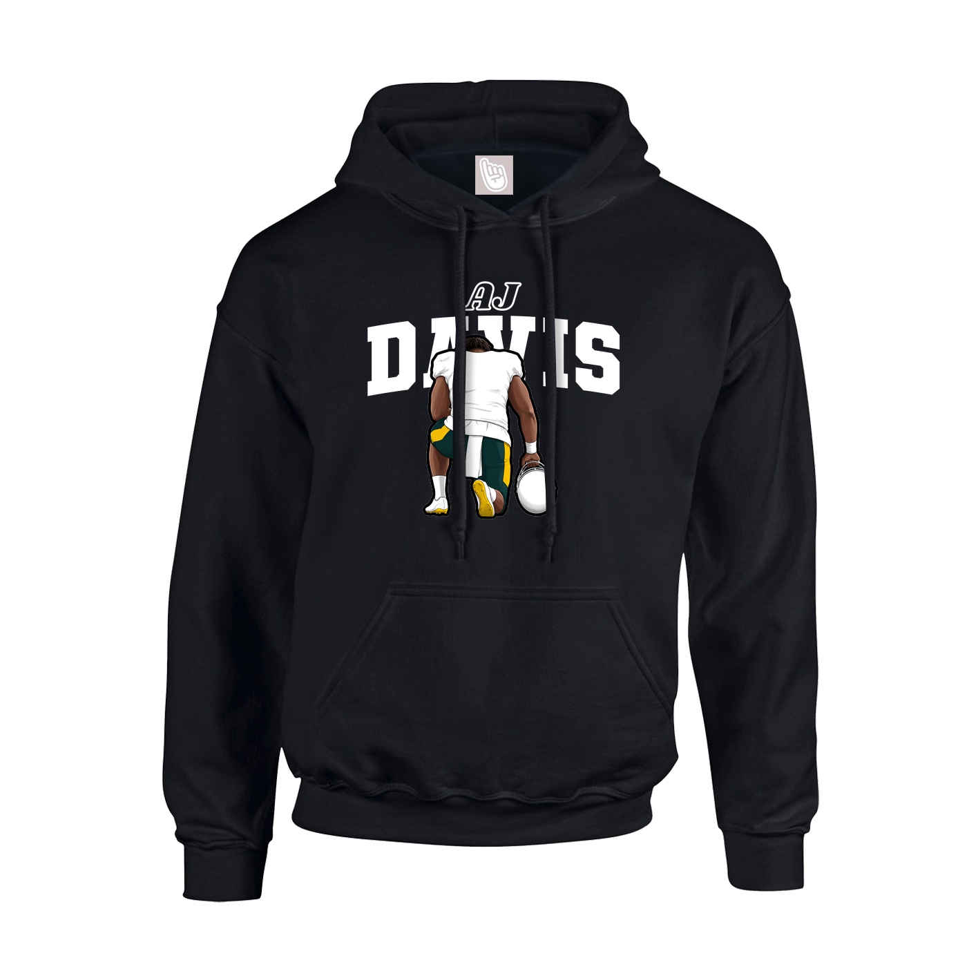 Youth Hoodie — Name Arch in Black