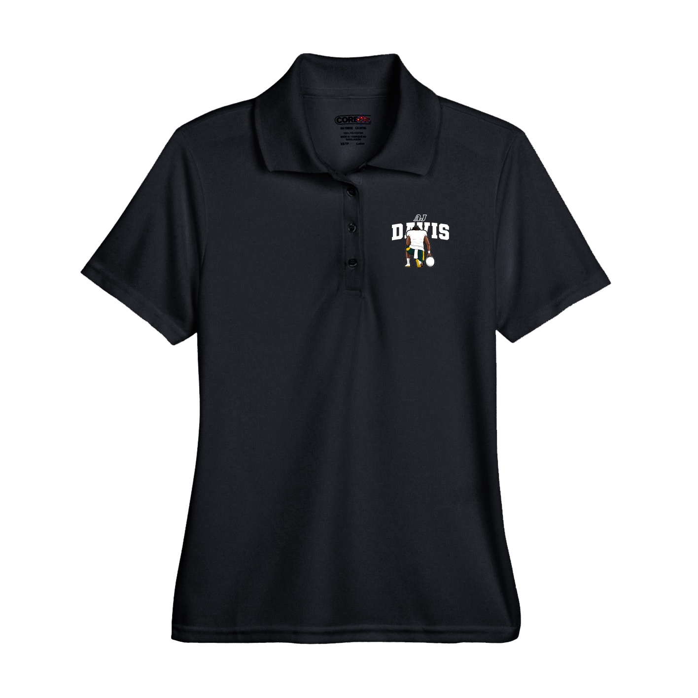 Performance Polo — Name Arch in Black