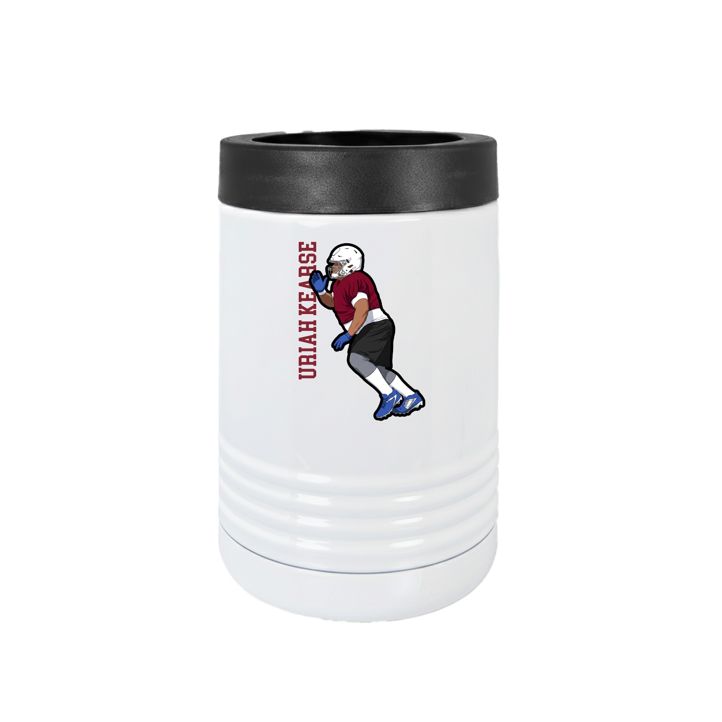 Beverage Holder — Name Vertical in White