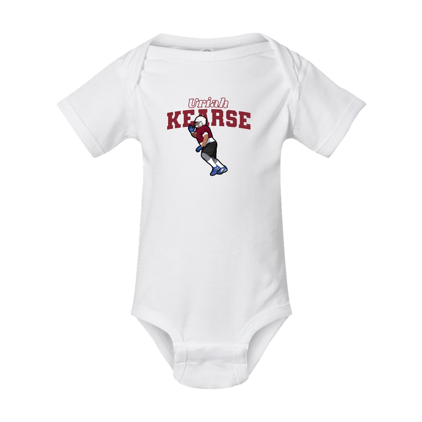 Baby Onesie — Name Arch in White