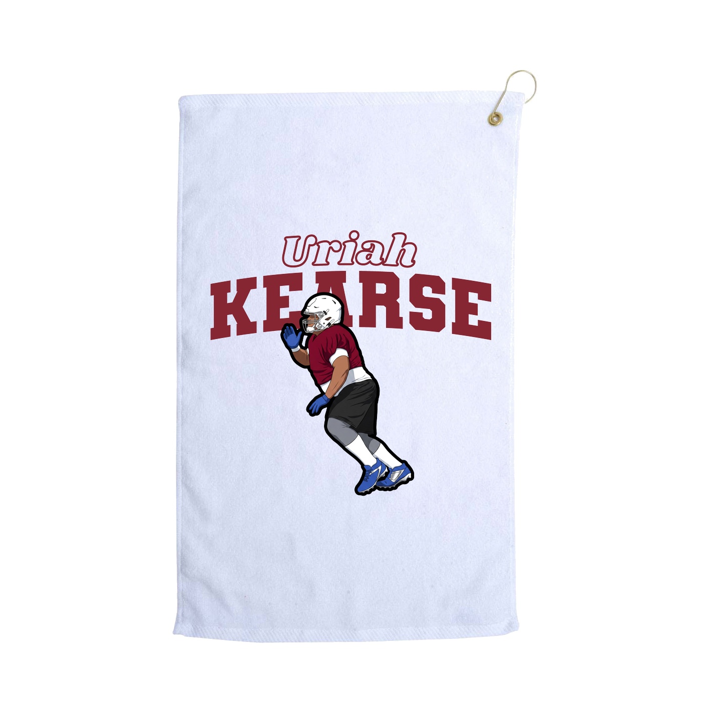Golf Towel — Name Arch in White
