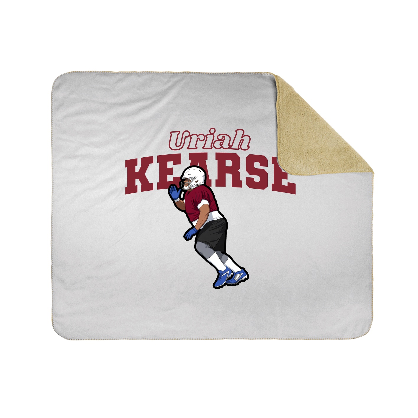 Throw Blanket — Name Arch in White