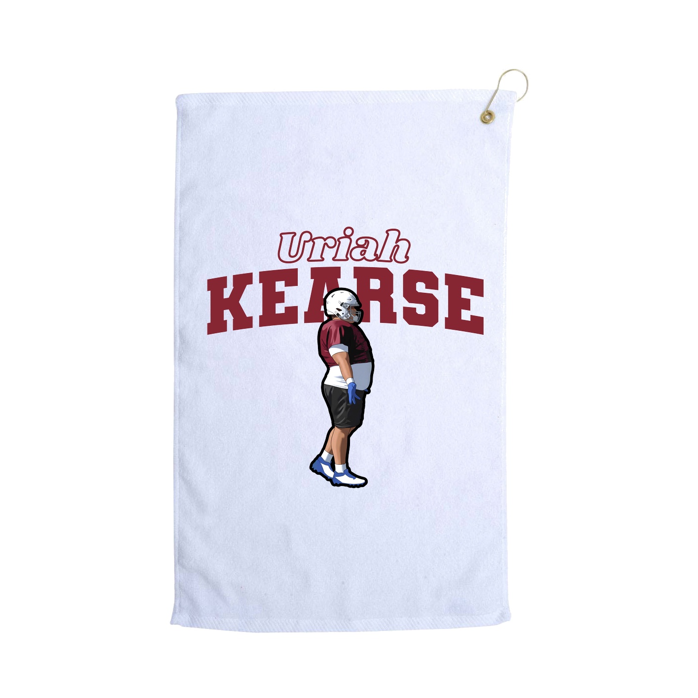 Golf Towel — Name Arch in White