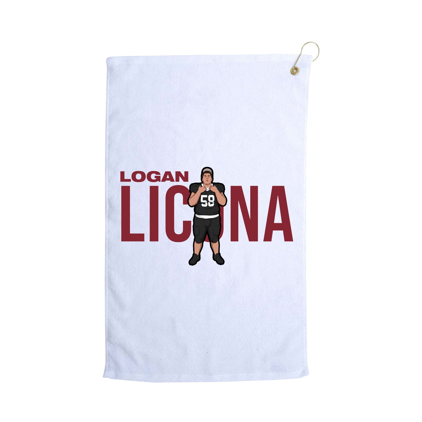 Golf Towel — Player Name in White