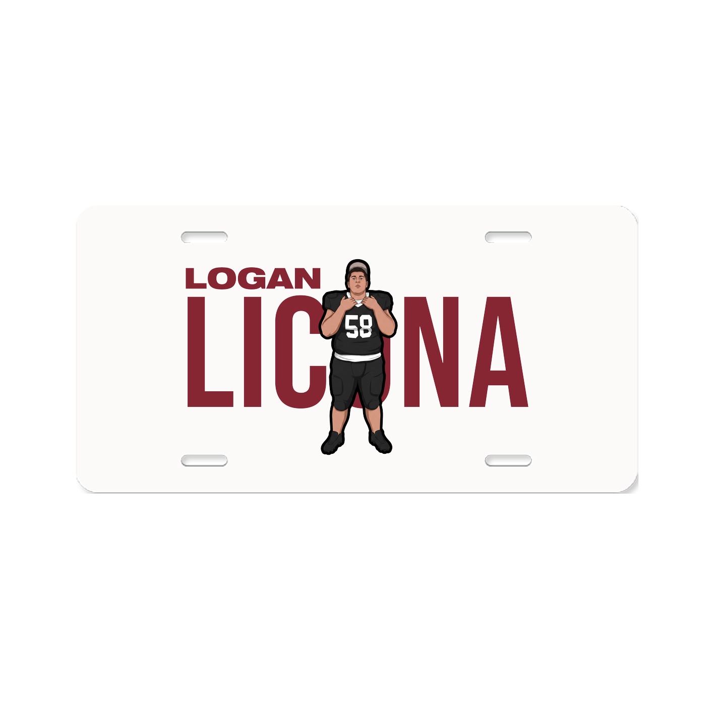 License Plate — Player Name in Classic