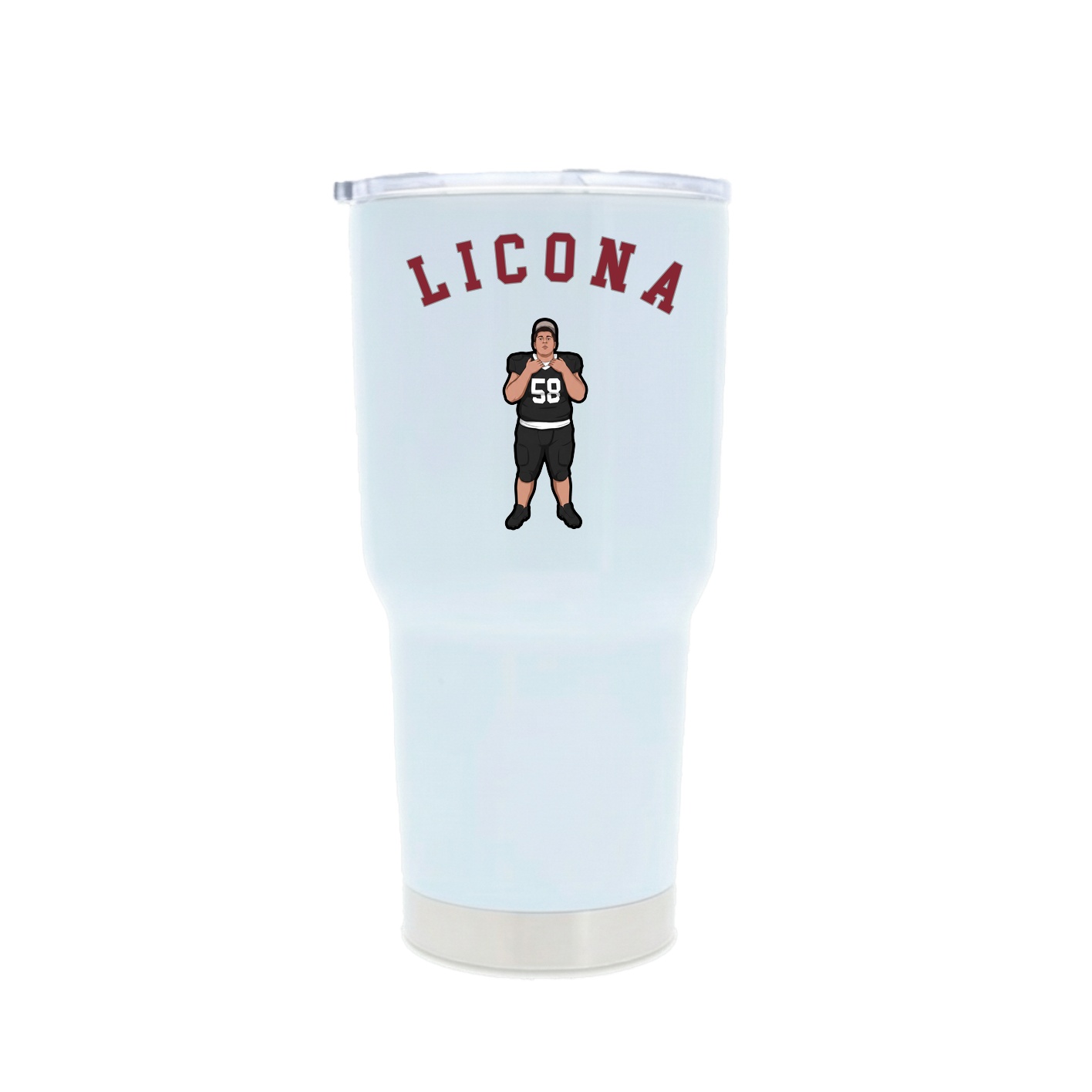 30oz Stainless Steel Tumbler — Shirsey Arch in White
