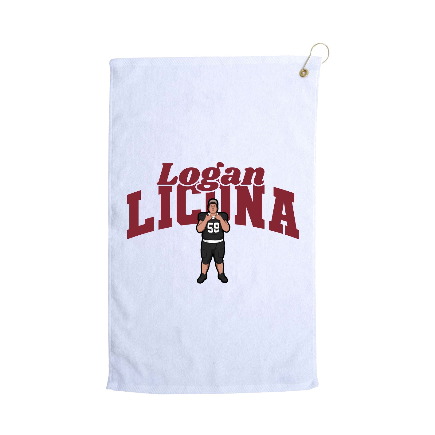Golf Towel — Signature Arch in White